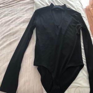 Zara Black Long Sleeve Body Suit